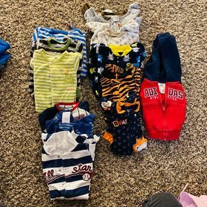 Baby boys 3m feetie pajamas various brands adidas carters